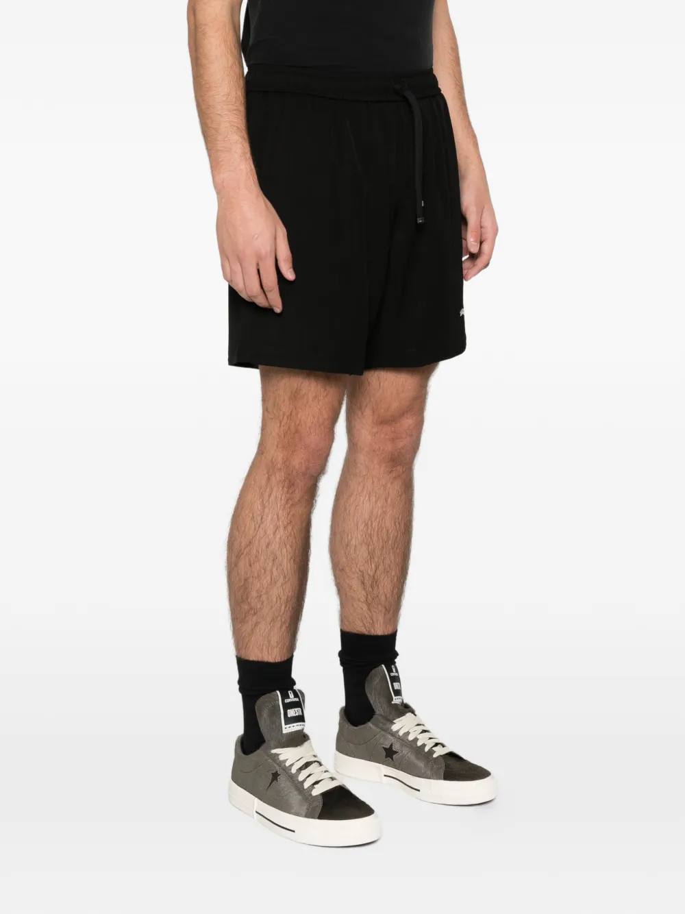 AMIRI Shorts met grafische print en trekkoord Zwart