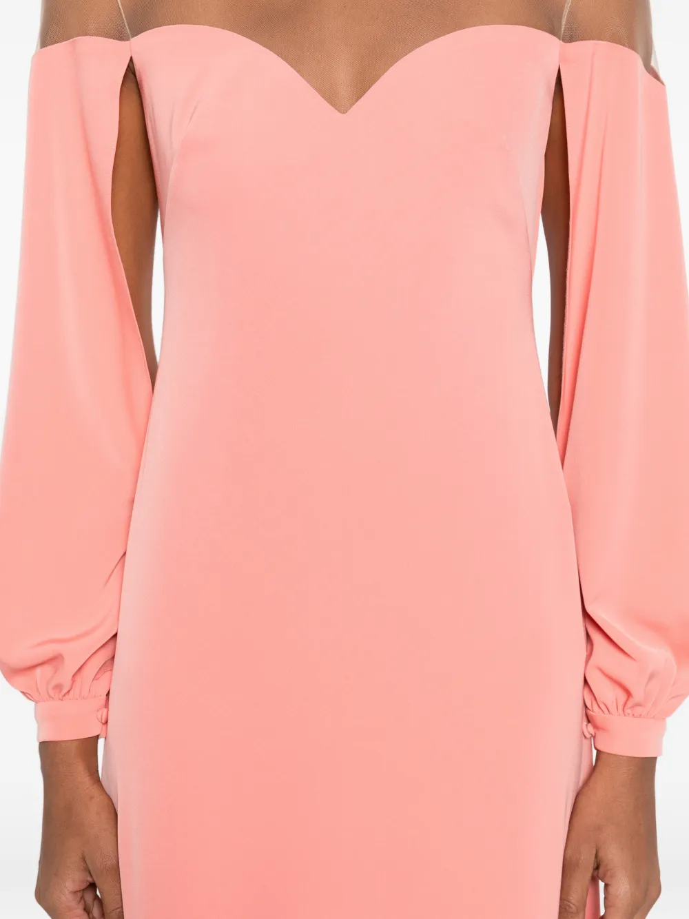 Cristallini Rafaela Long-sleeves Maxi Dress In Pink