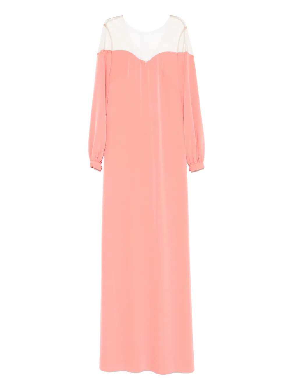 Cristallini Rafaela Long-sleeves Maxi Dress In Pink