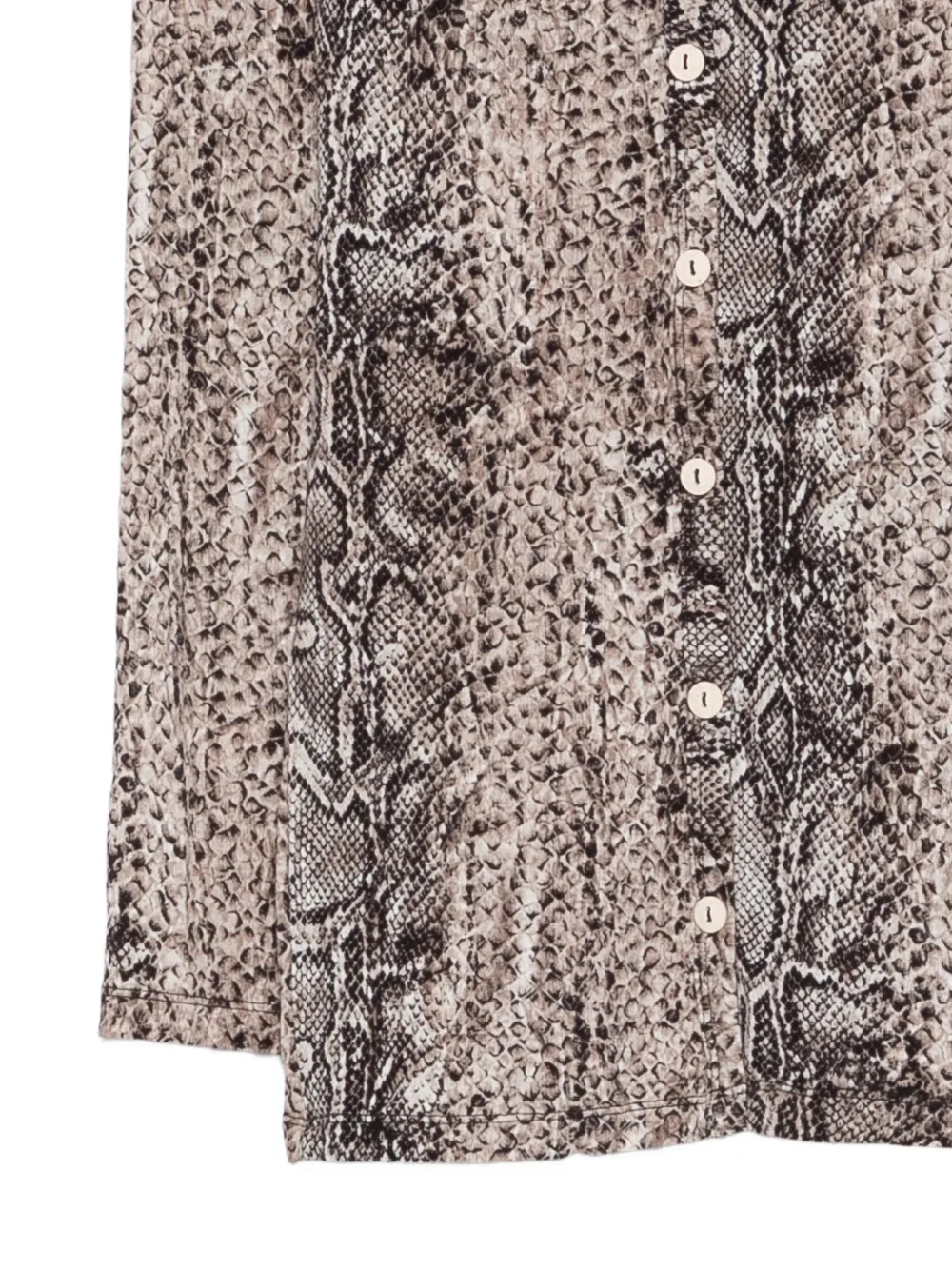  Baserange Cosme Snakes-pattern Shirt - Neutrals 