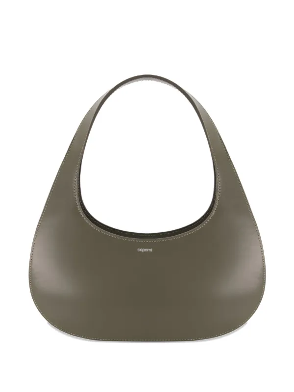 Coperni Slim Swipe Leather Shoulder Bag in Grey