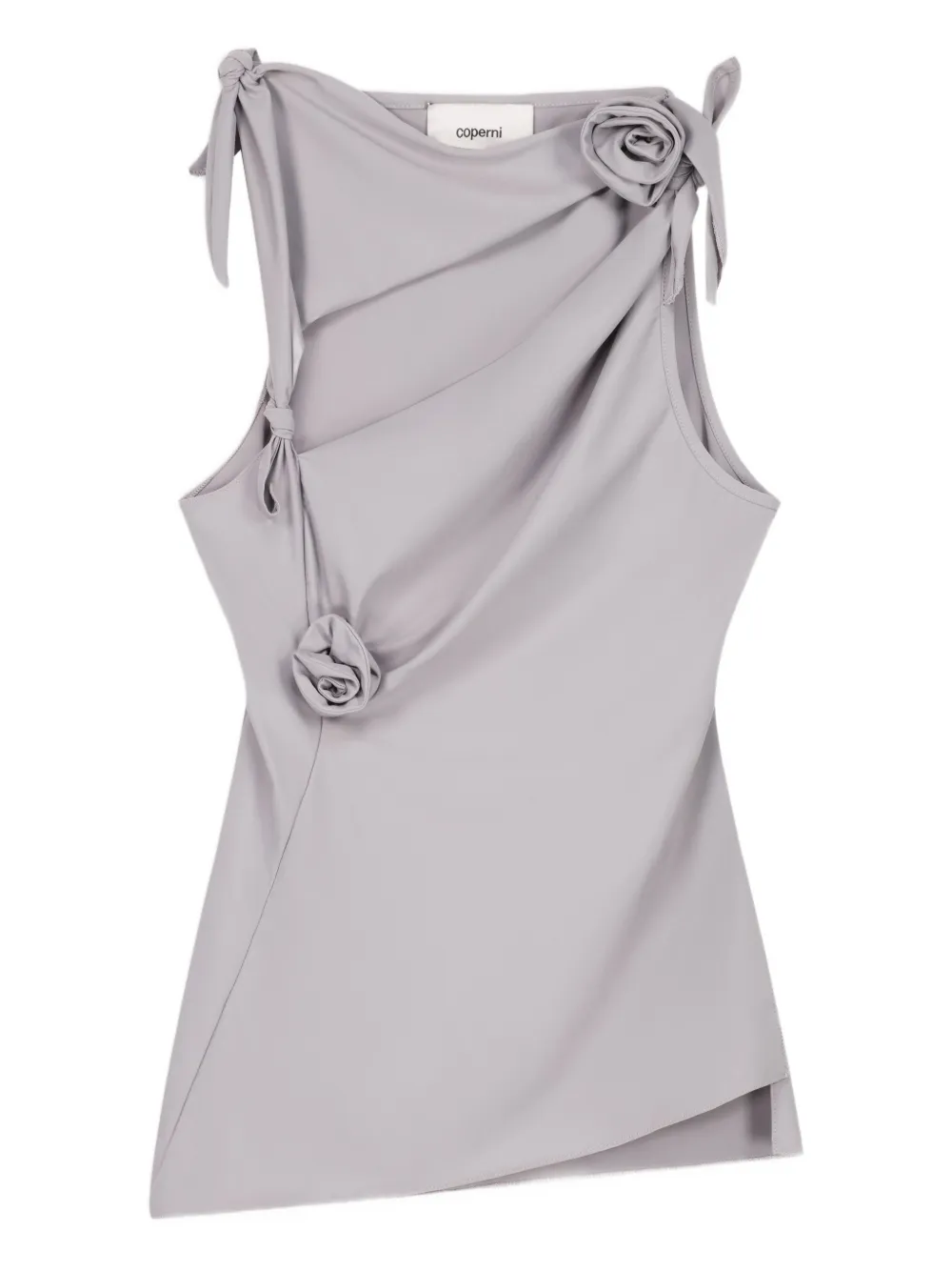 Coperni knotted flower top - Grigio