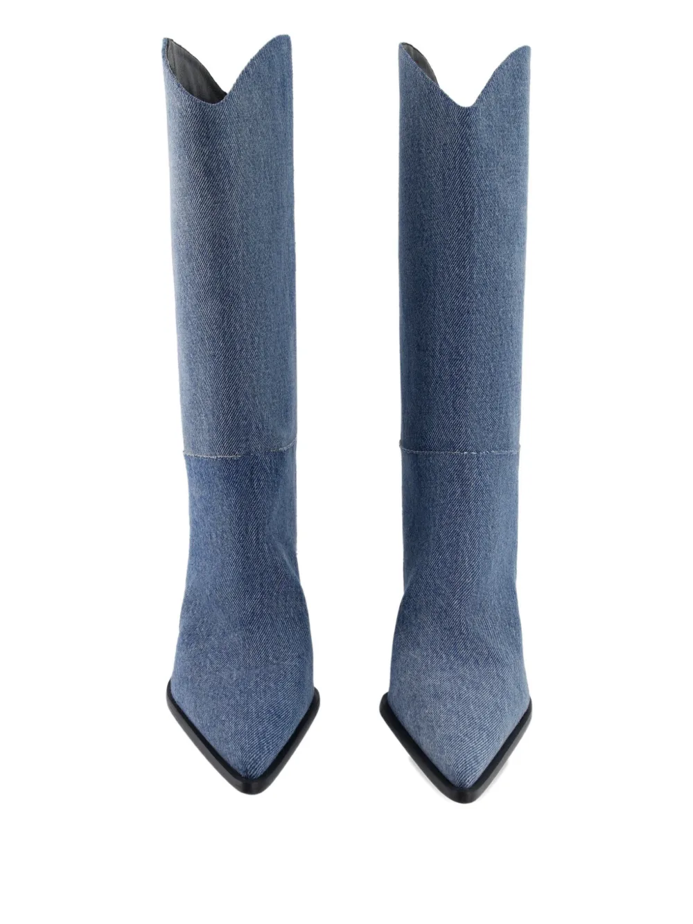 Coperni Bridge laarzen in western-stijl met gewelfd blok Blauw