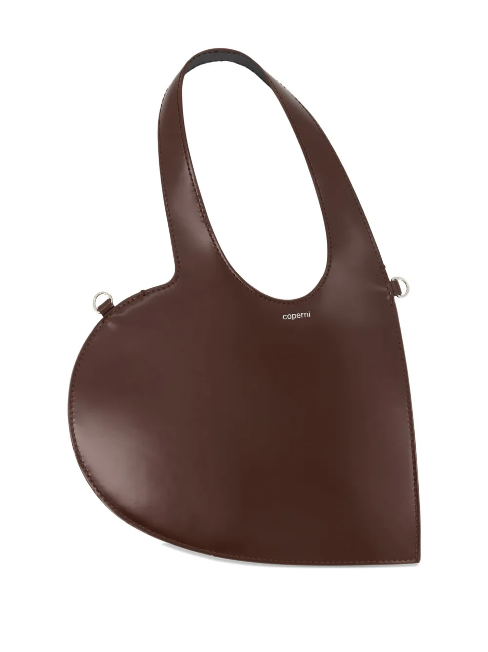 Coperni Mini Heart Detachable-strap Tote Bag In Brown