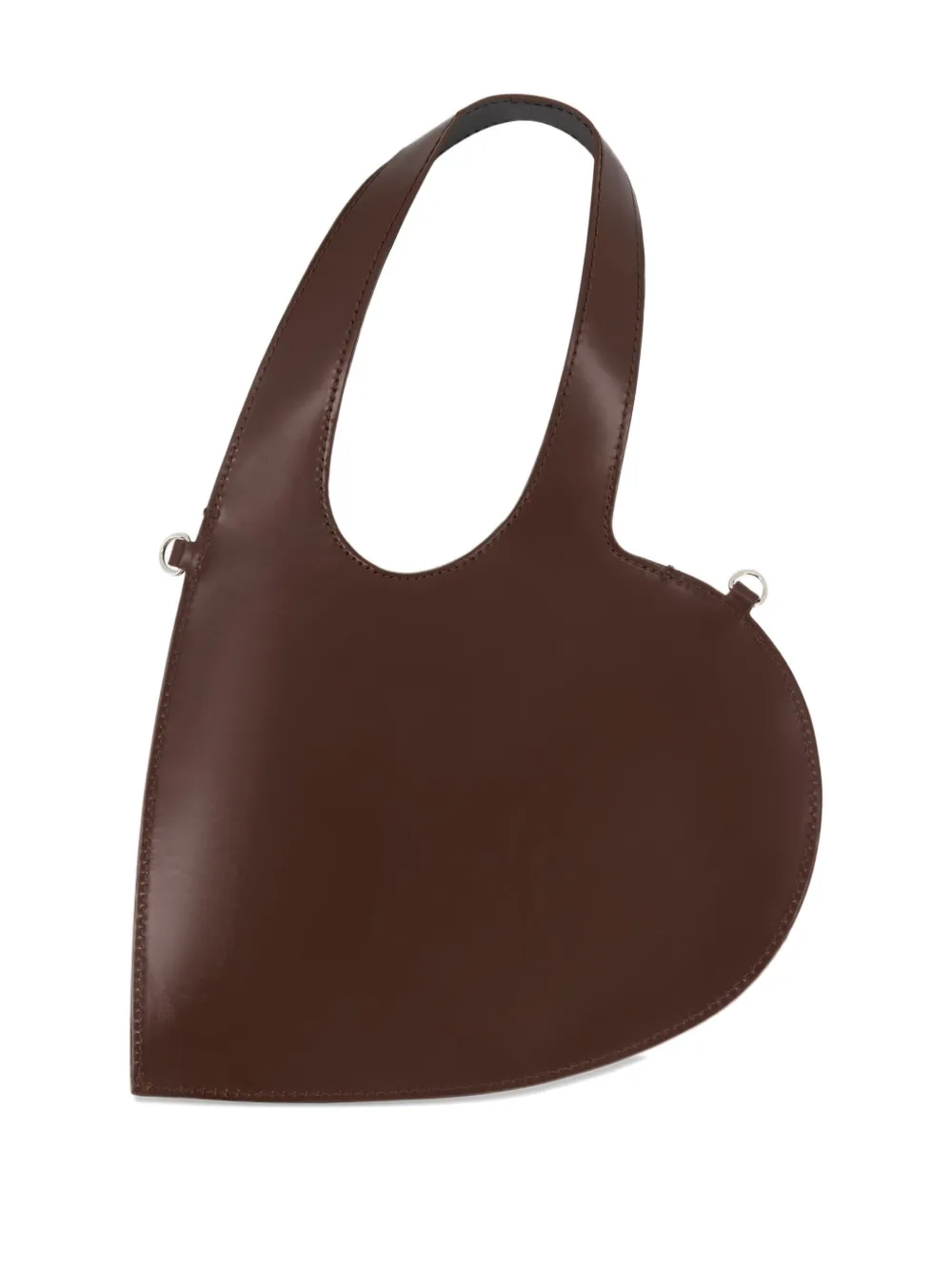 Coperni Mini Heart Detachable-strap Tote Bag In Brown
