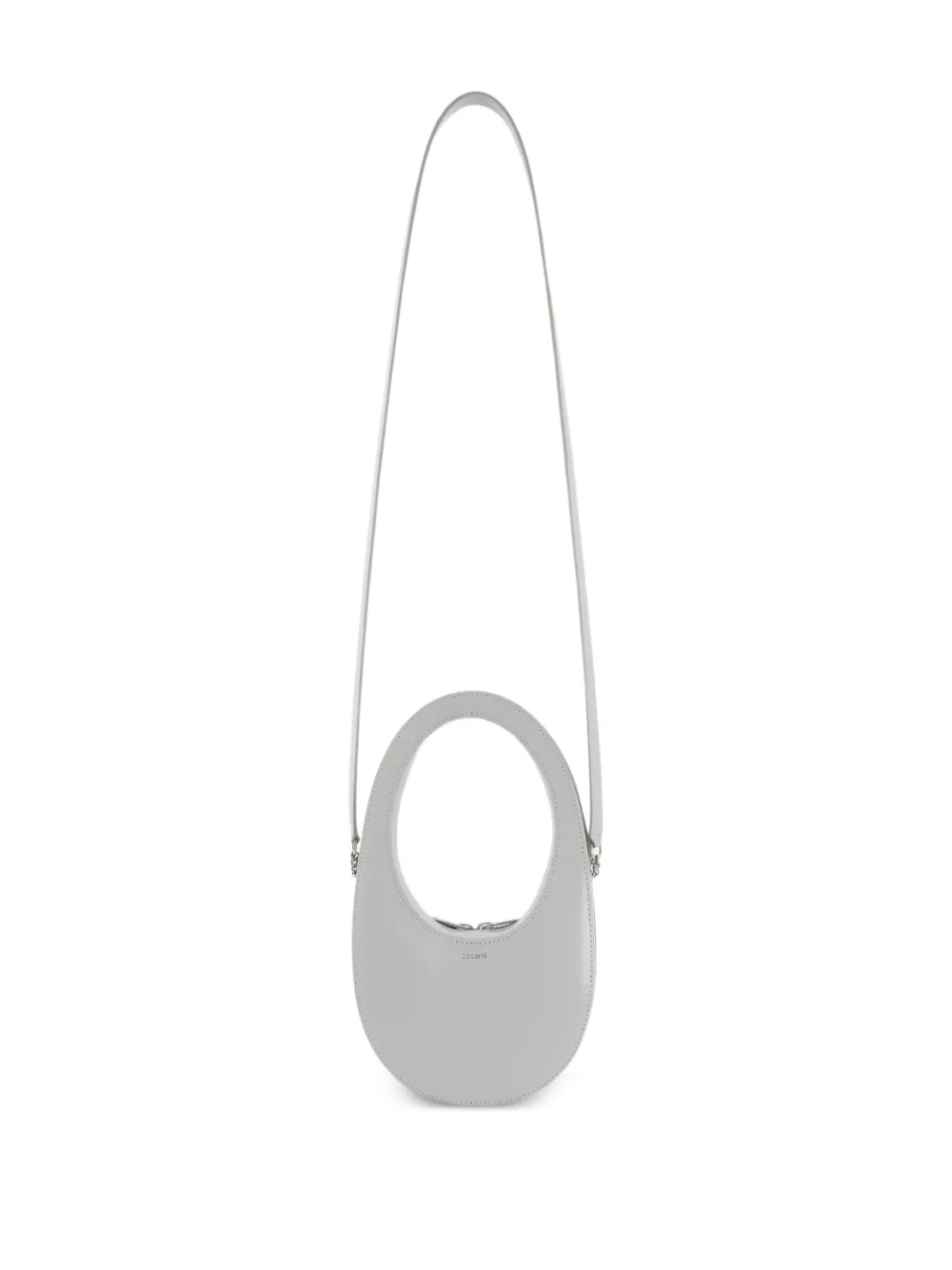 Coperni Swipe Oval Mini Bag In Gray