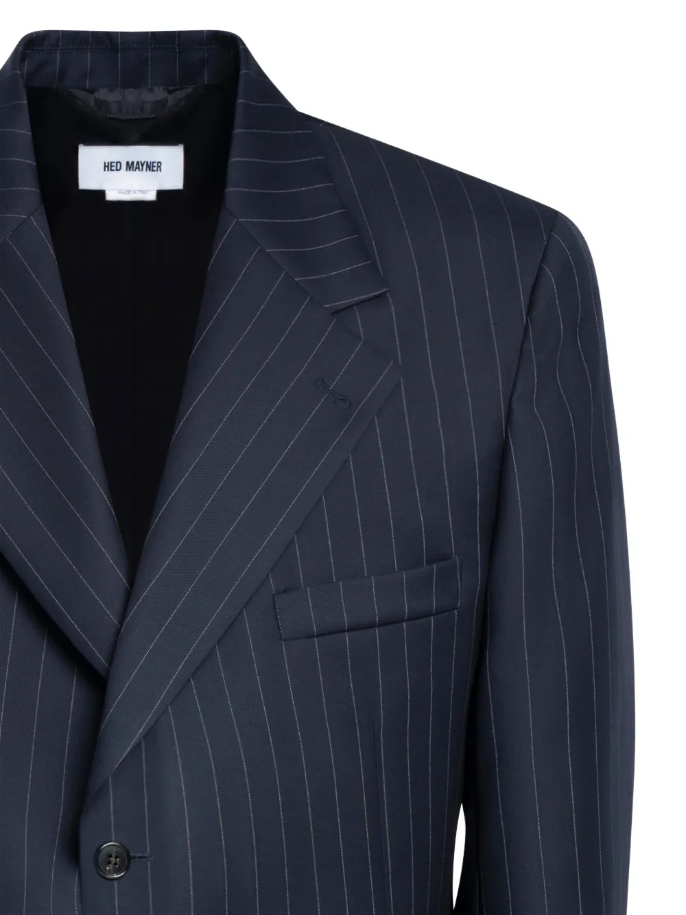 Hed Mayner pinstripe button jacket Blauw