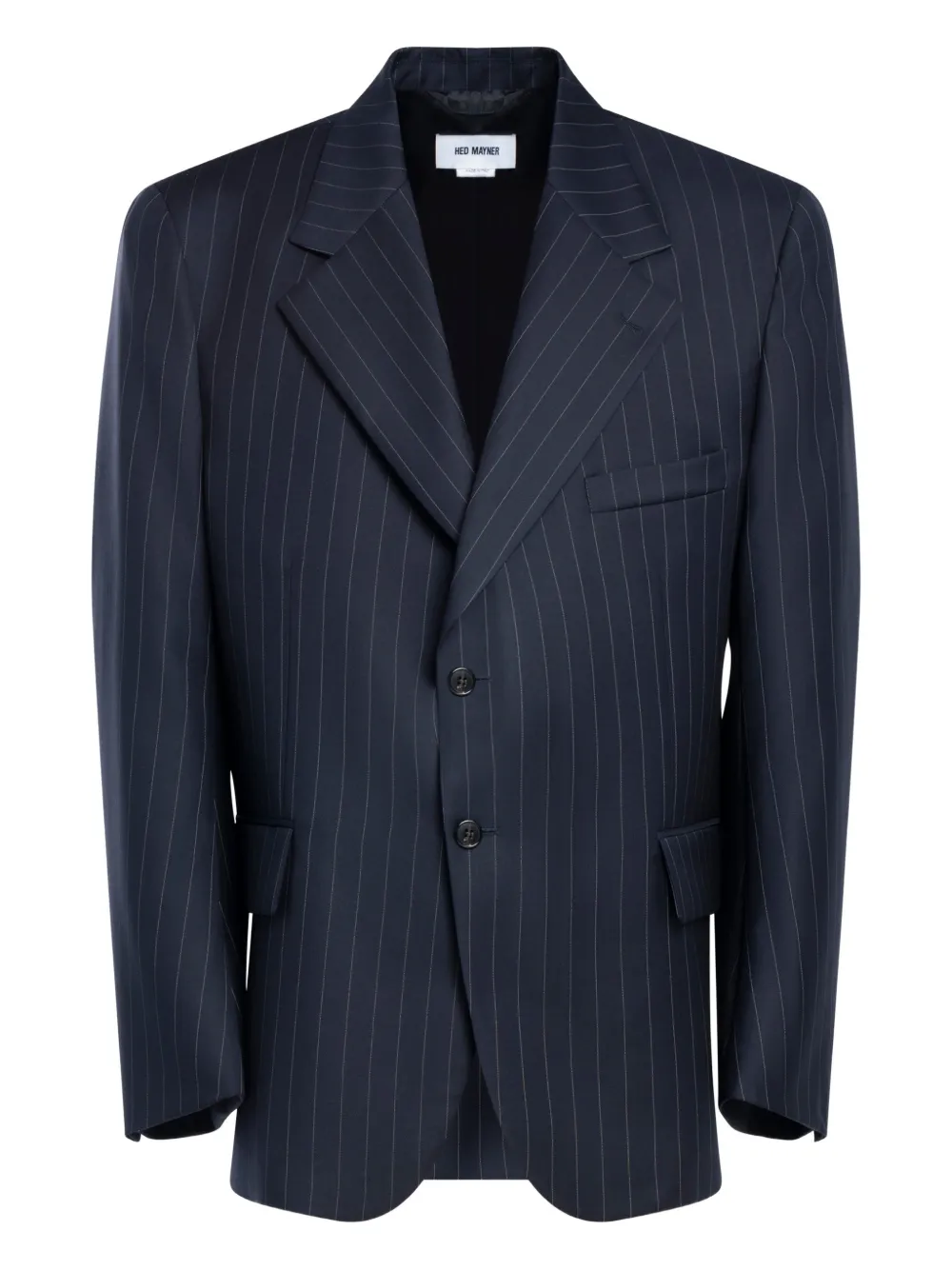 Hed Mayner pinstripe button jacket | Blue | Image 1