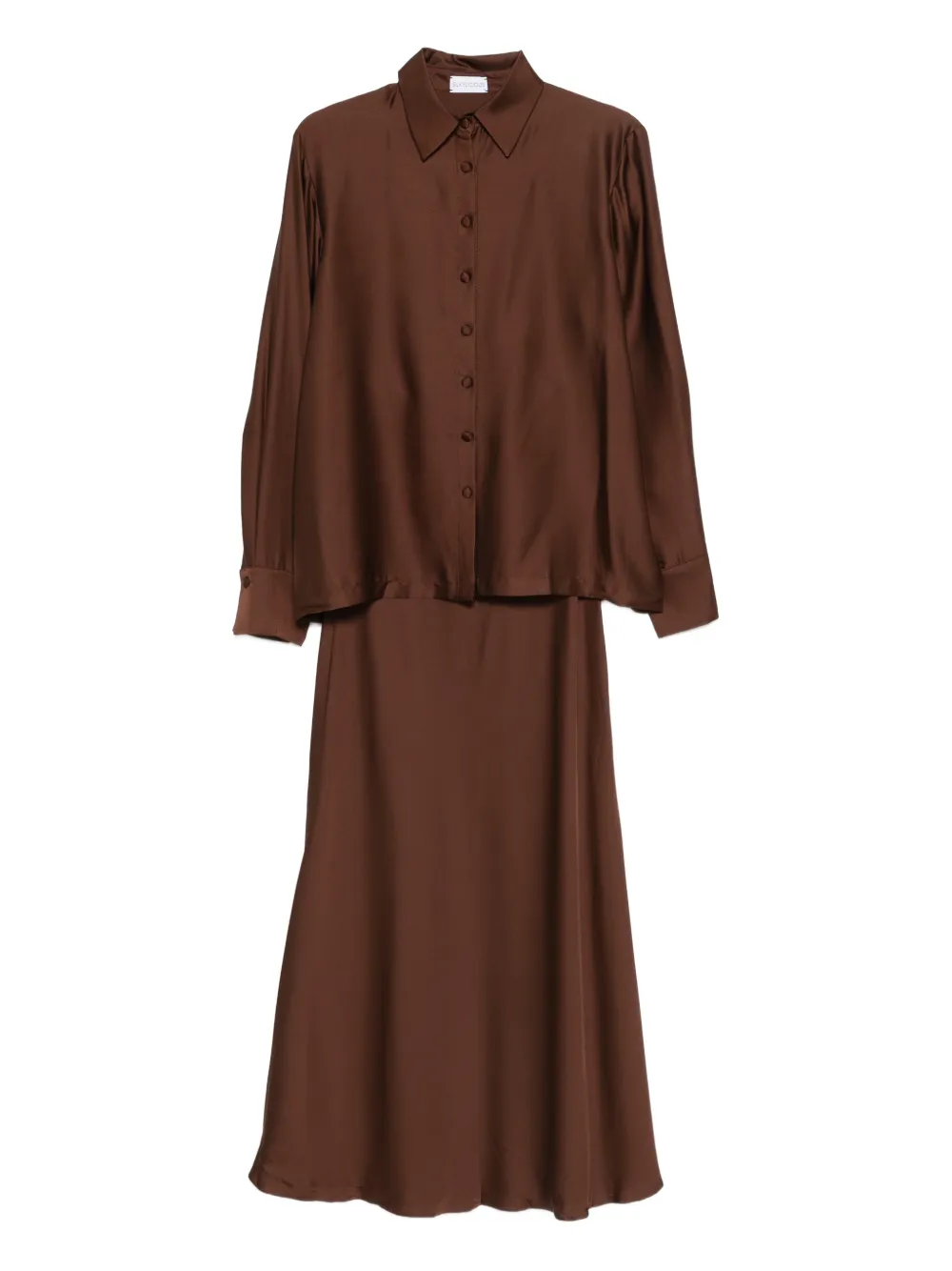SILKYLICIOUS Fiora maxi skirt set | Brown | Image 1