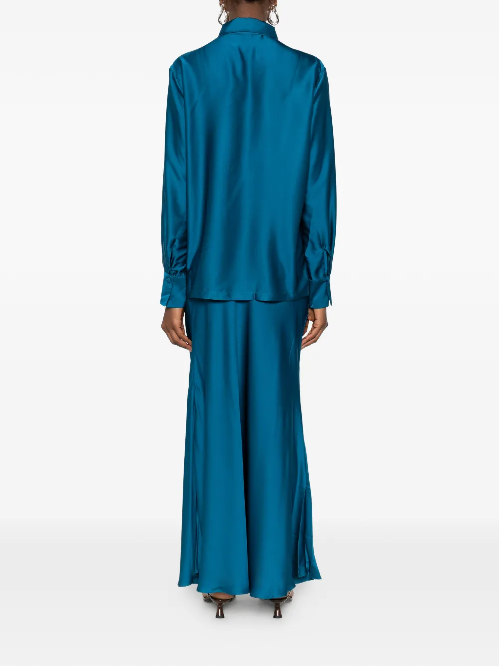  Silkylicious Silk Maxi Skirt (set Of Two) - Blue 
