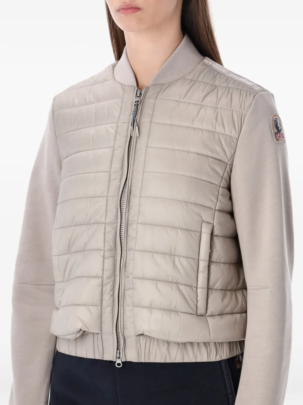 Parajumpers Loretta Quilted Zip-up Jacket In Gray