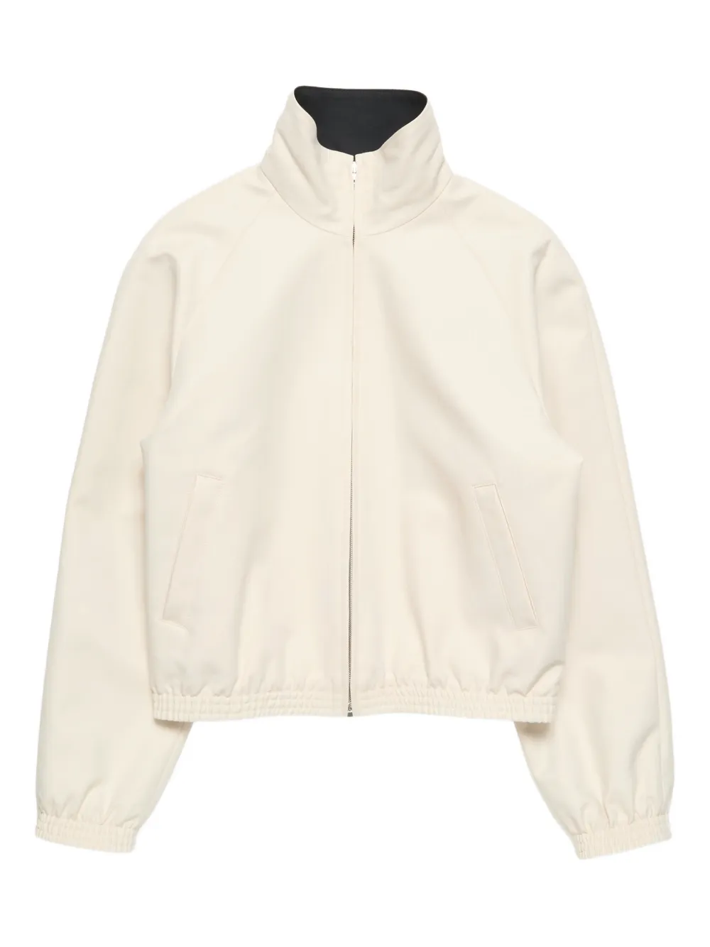 Acne Studios Satin Logo Jacket In Neutral