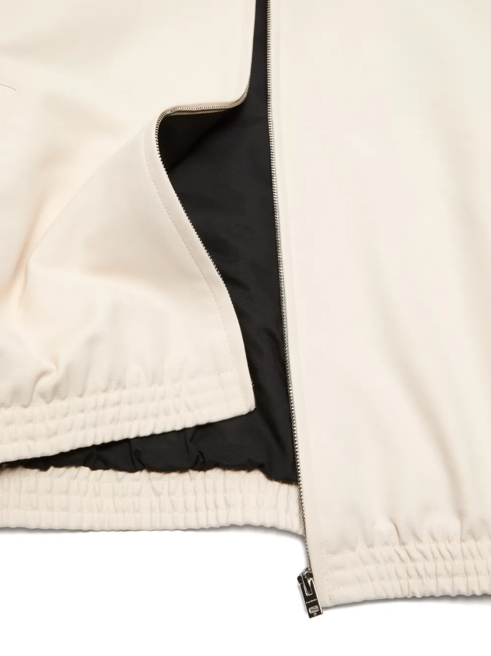 Acne Studios Satin Logo Jacket In Neutral