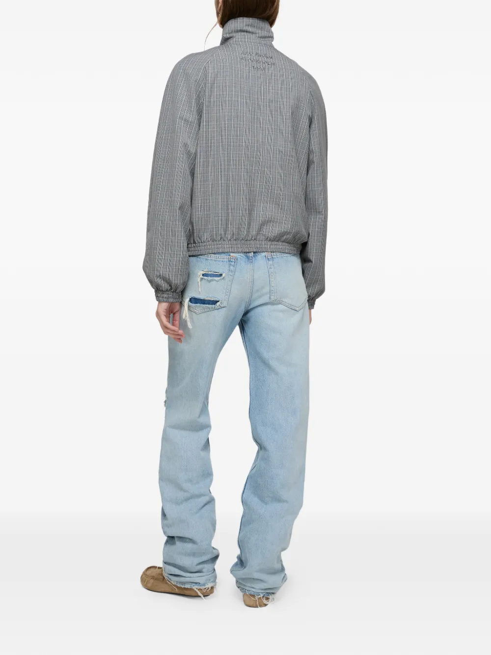  Acne Studios Plaid Zip Jacket - Grey 