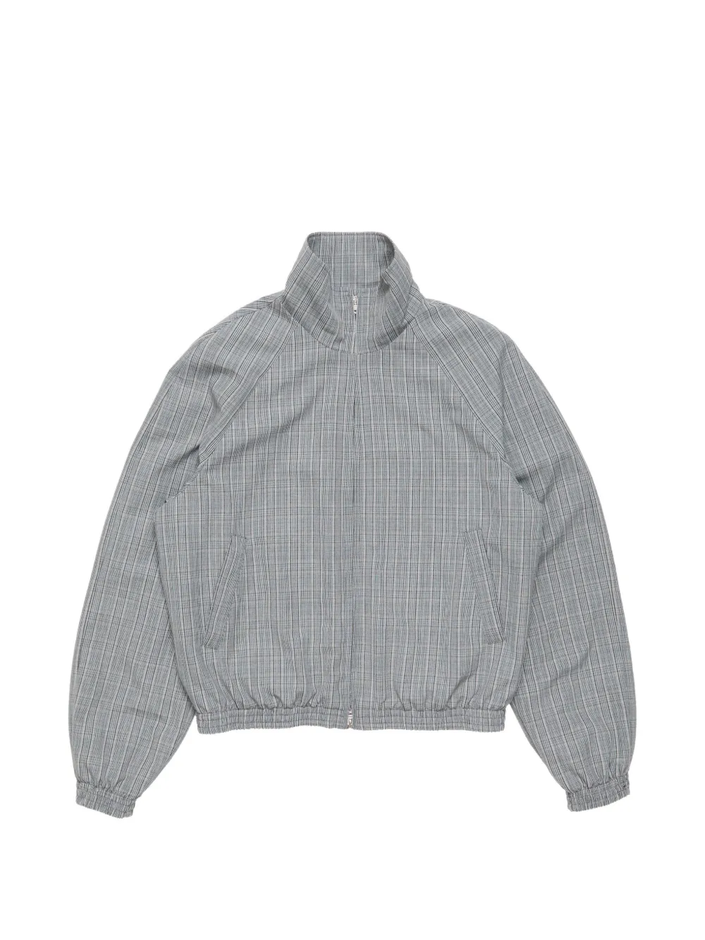 Acne Studios Giacca a quadri con zip - Grigio