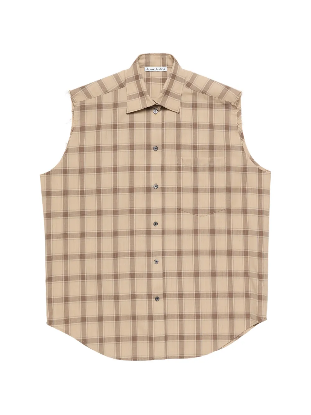 Acne Studios plaid sleeveless shirt - Toni neutri