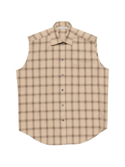 Acne Studios plaid sleeveless shirt 