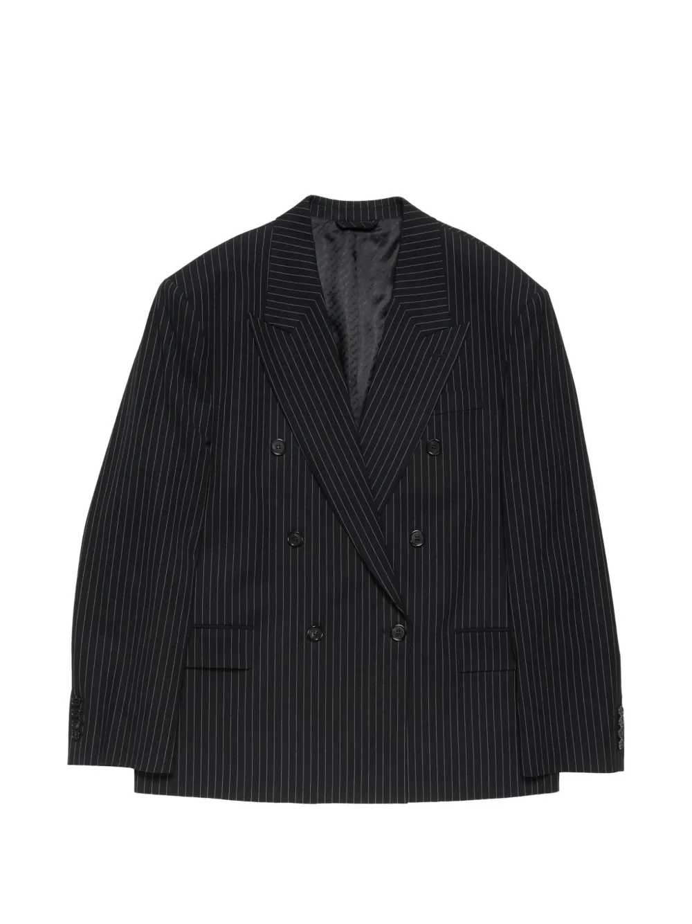 Acne Studios pinstripe double-breasted jacket - Nero
