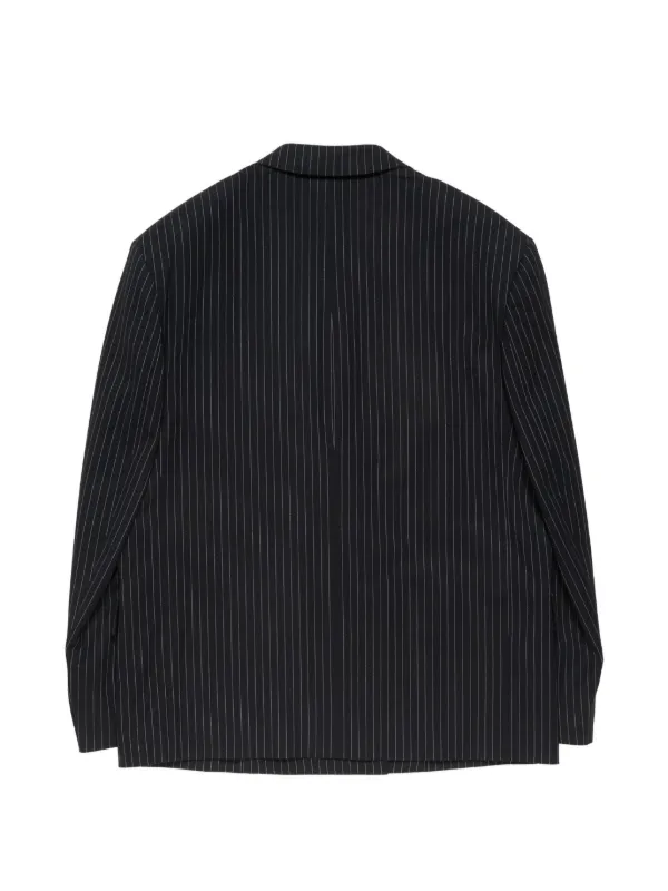 Acne Studios ストライプ ダブルジャケット | ブラック | FARFETCH JP