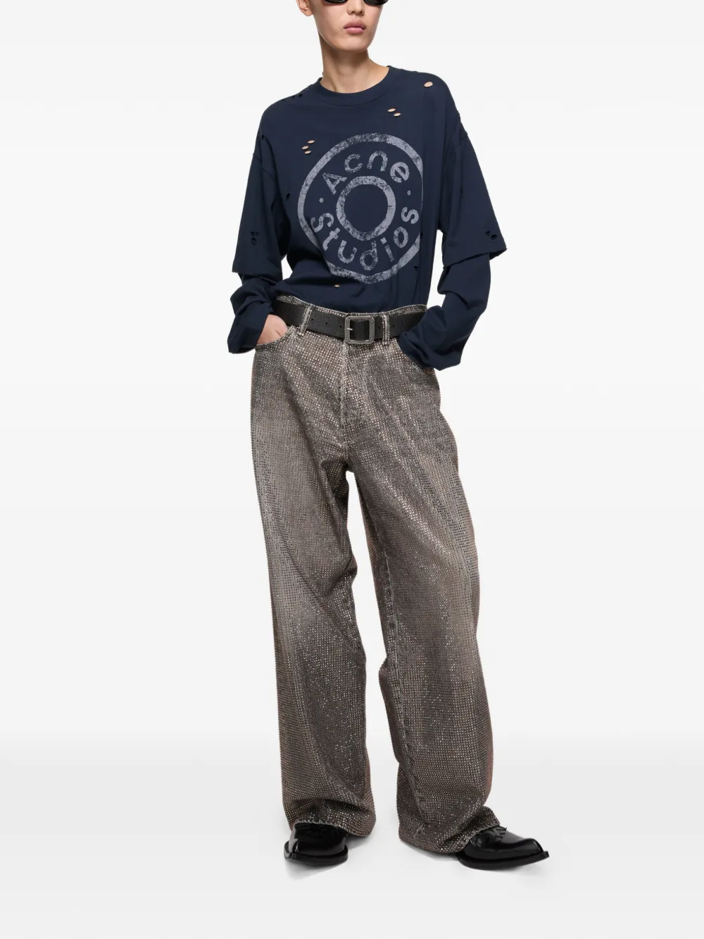  Acne Studios Patch Washed-black Jeans - Grey 