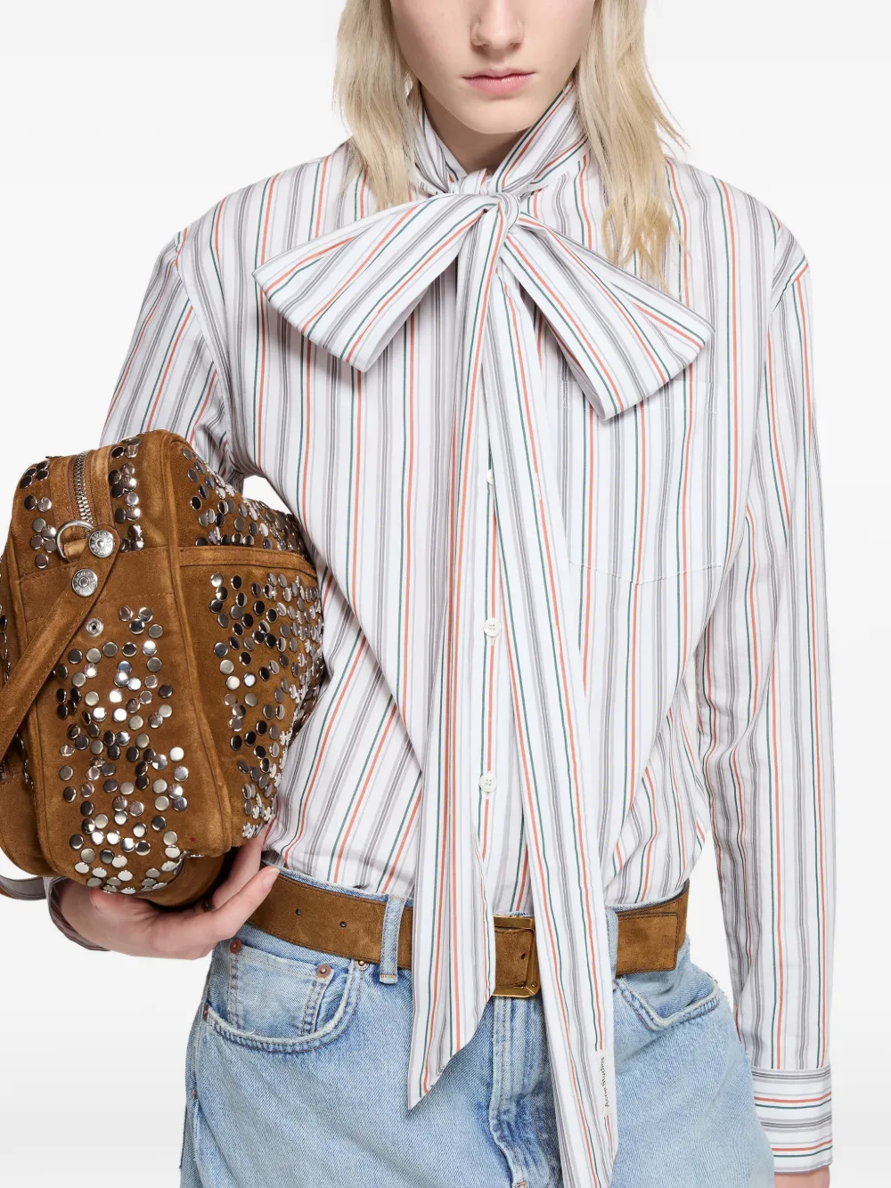 Acne Studios Gestreepte blouse Wit