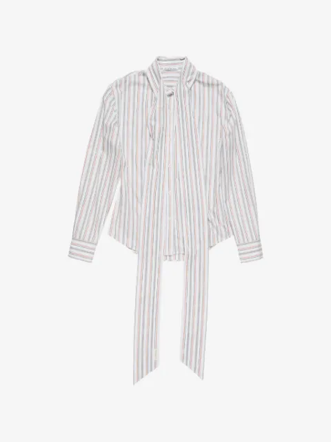 Acne Studios striped pussy-bow shirt