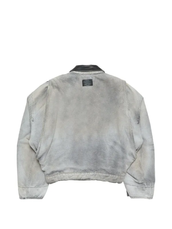 Acne Studios Faded Denim Bomber Jacket | Grey | FARFETCH