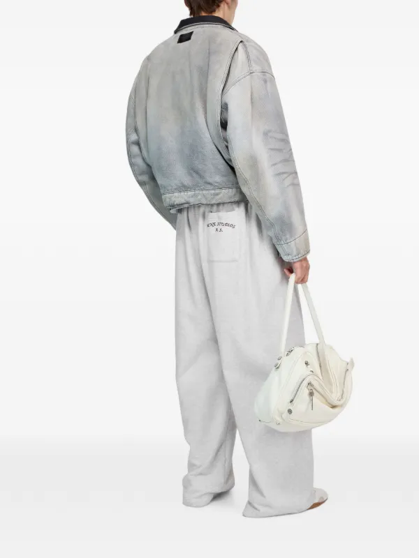 Acne Studios Faded Denim Bomber Jacket | Grey | FARFETCH