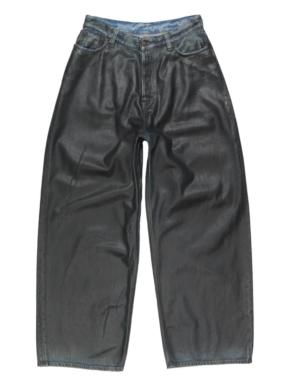 Acne Studios Pantaloni con applicazione logo - Grigio