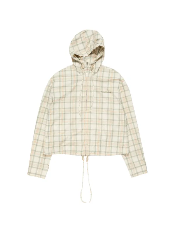 Acne Studios Hooded Check Jacket in Neutrals