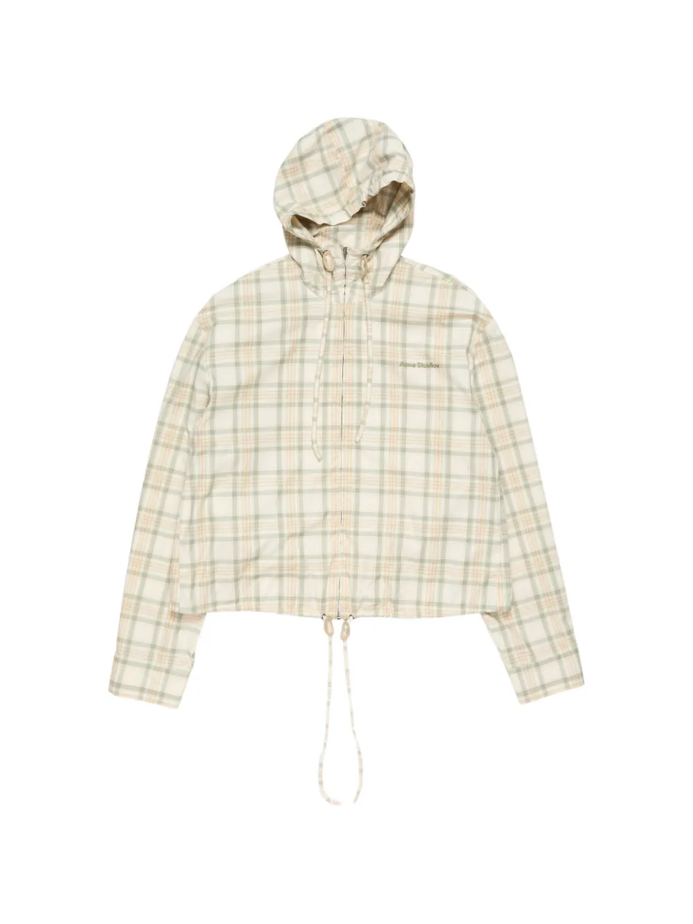 Acne Studios Karierte Kapuzenjacke - Nude