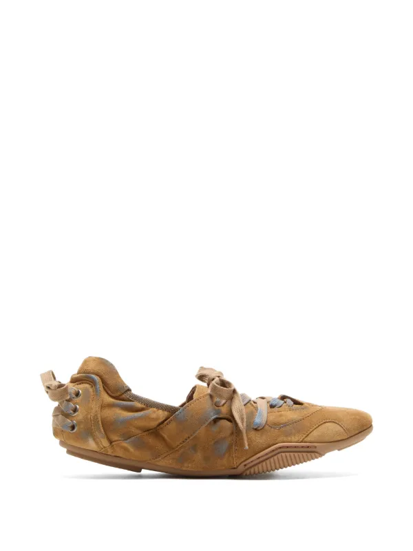 Acne Studios Lace-up Suede Shoes in Neutrals