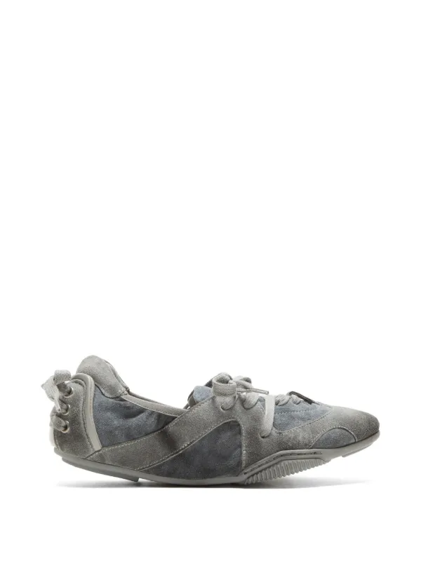 Acne Studios Lace-up Suede Shoes in Grey