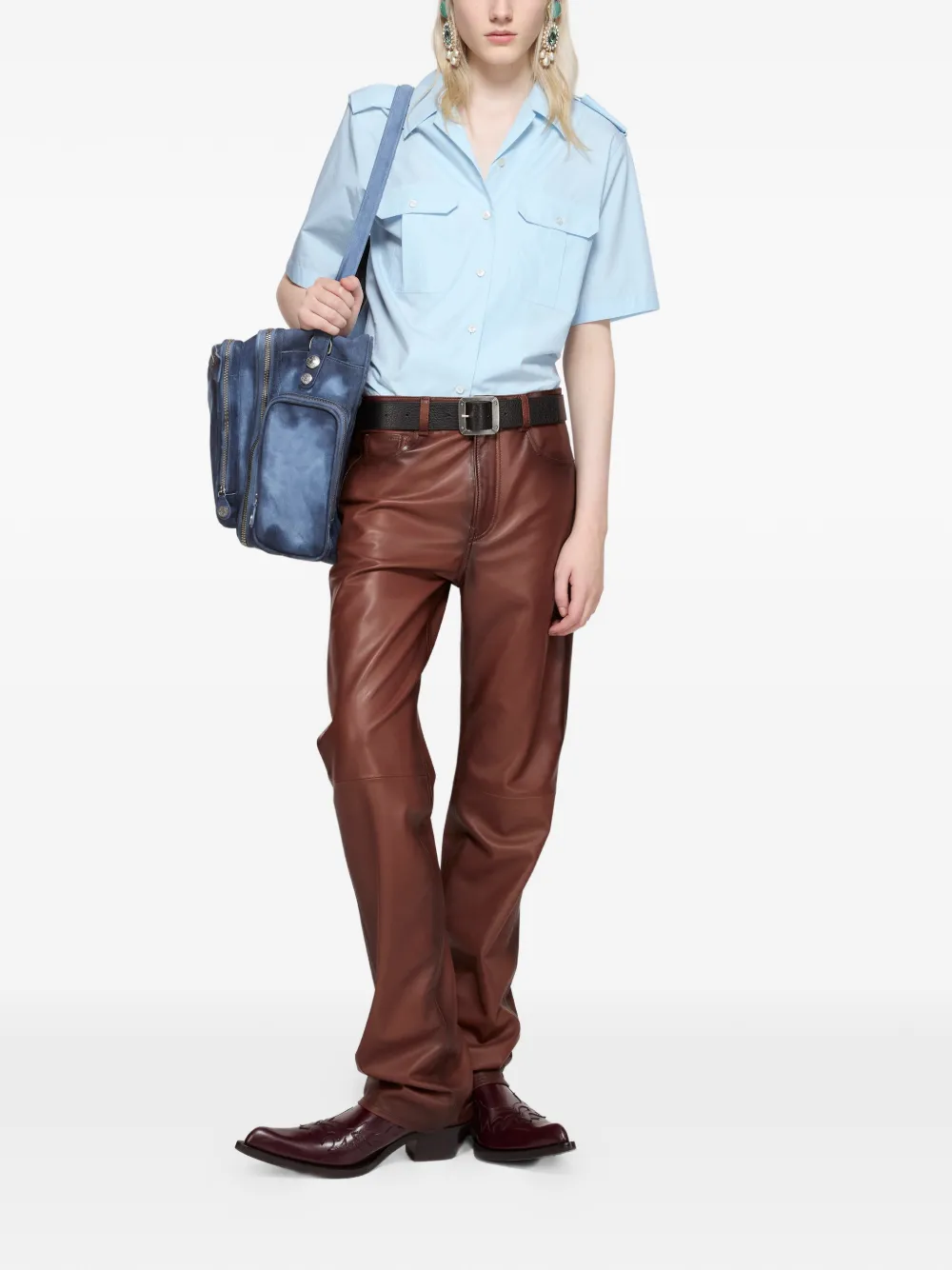  Acne Studios Patch-pocket Shirt - Blue 