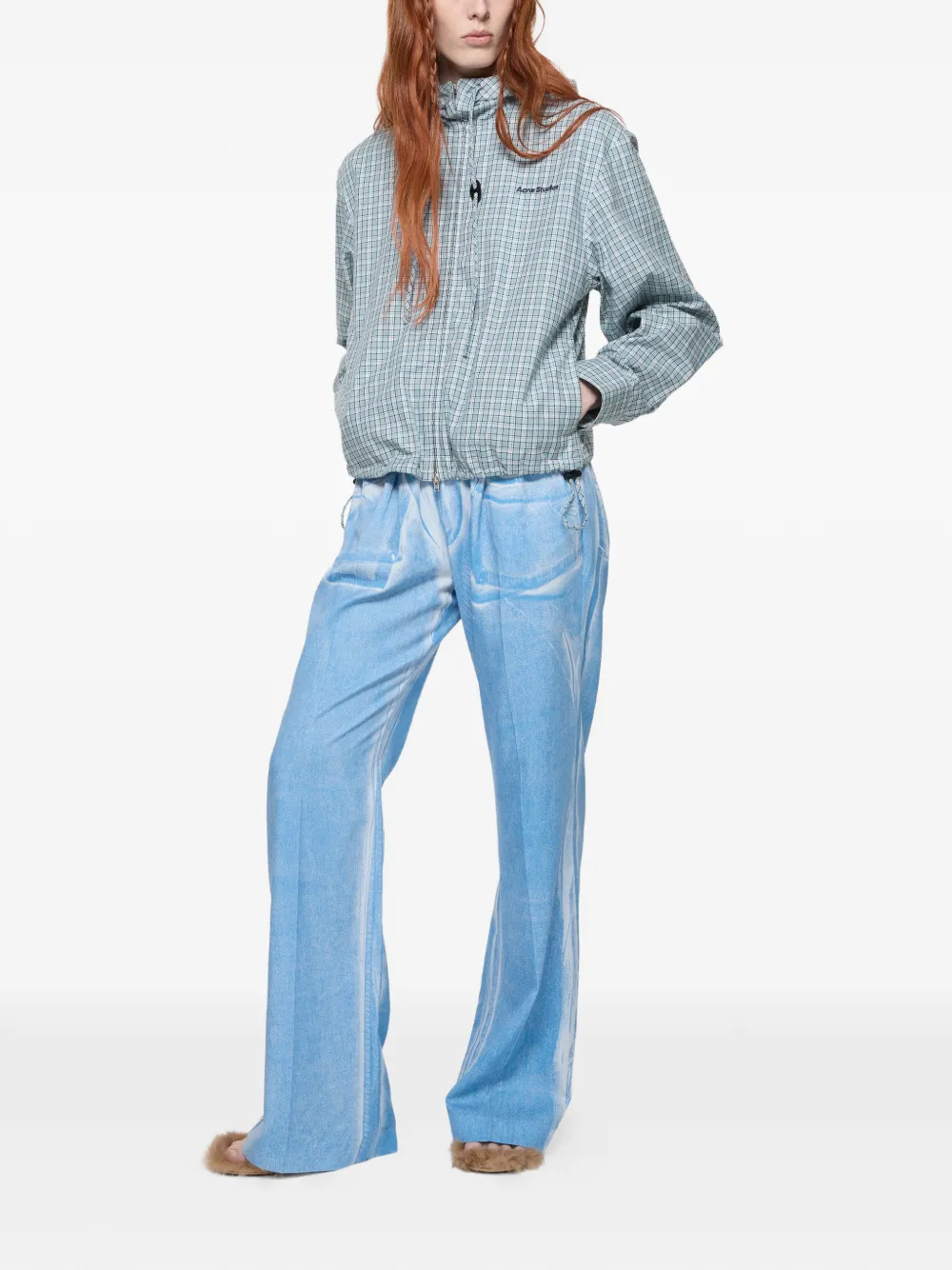 Acne Studios Casual broek met print Blauw