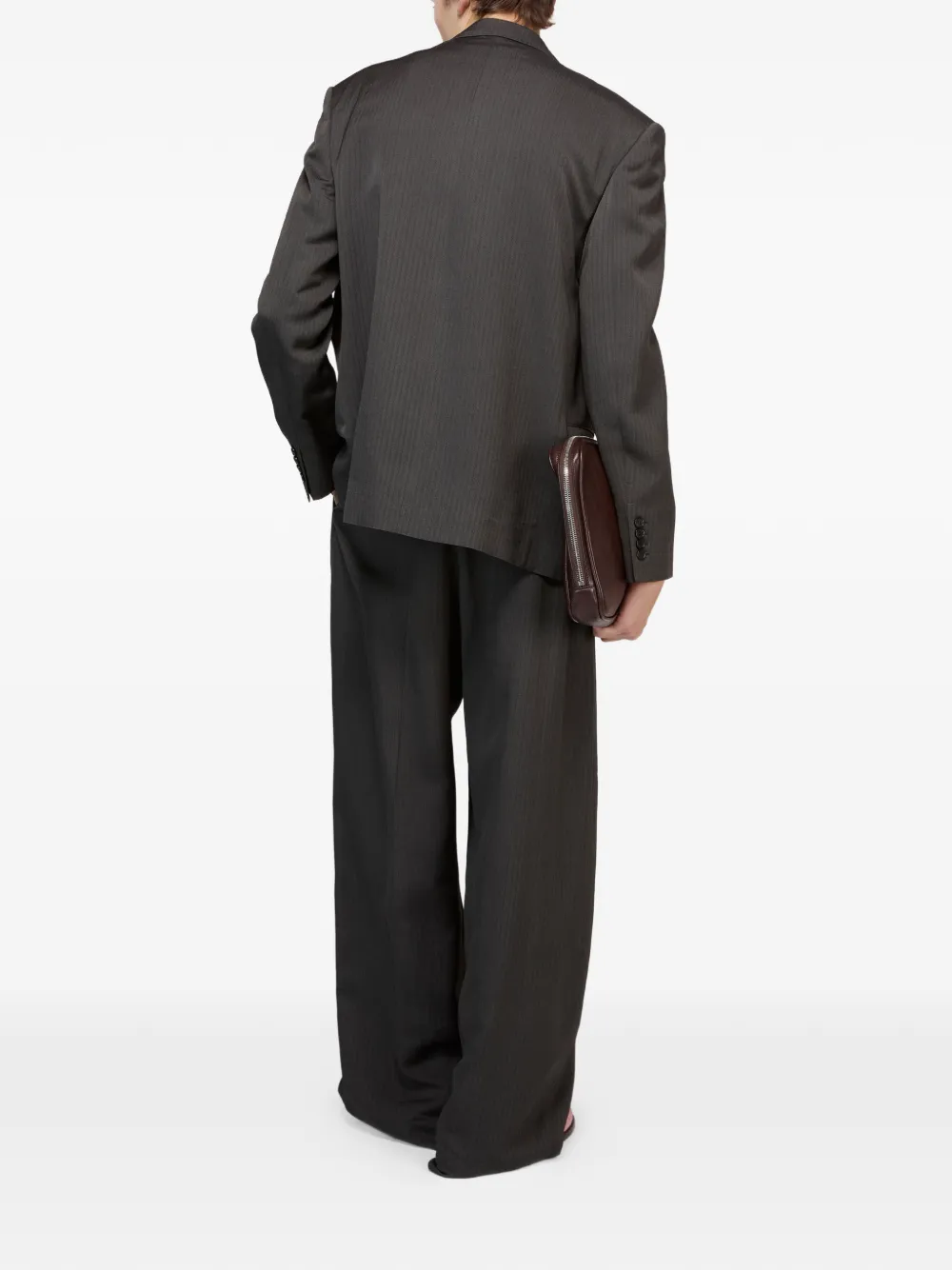  Acne Studios Double-breasted Pinstripe Jacket - Grey 