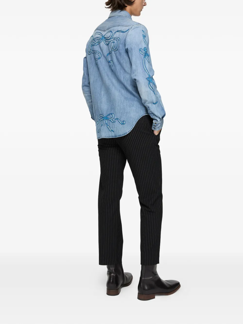  Acne Studios Embroidered Shirt - Blue 
