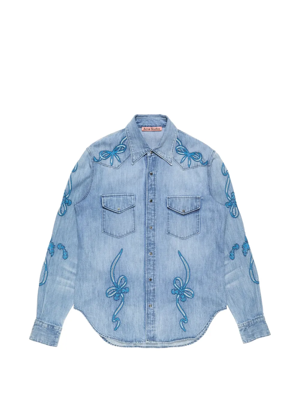 Acne Studios embroidered shirt - Blue