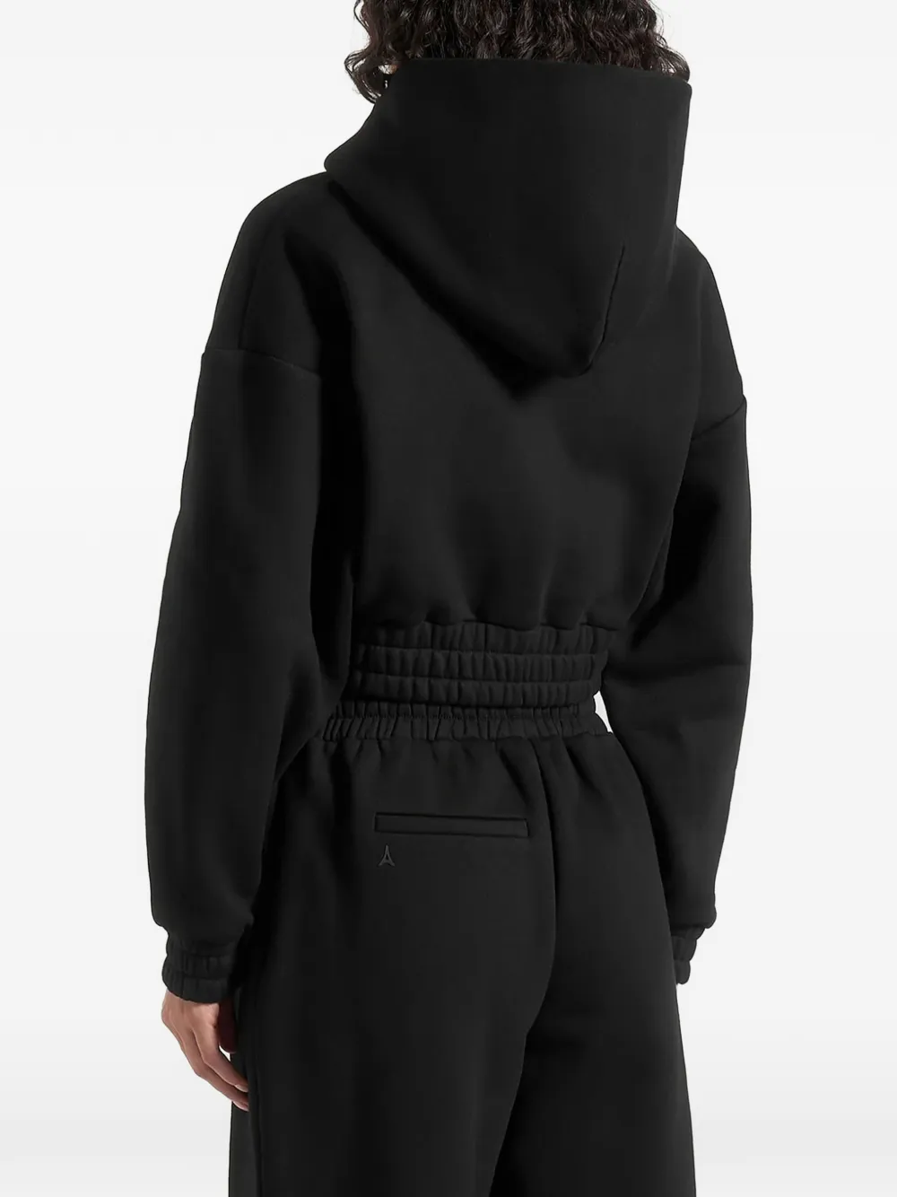 Manière De Voir Josiane zip cinched hoodie Zwart