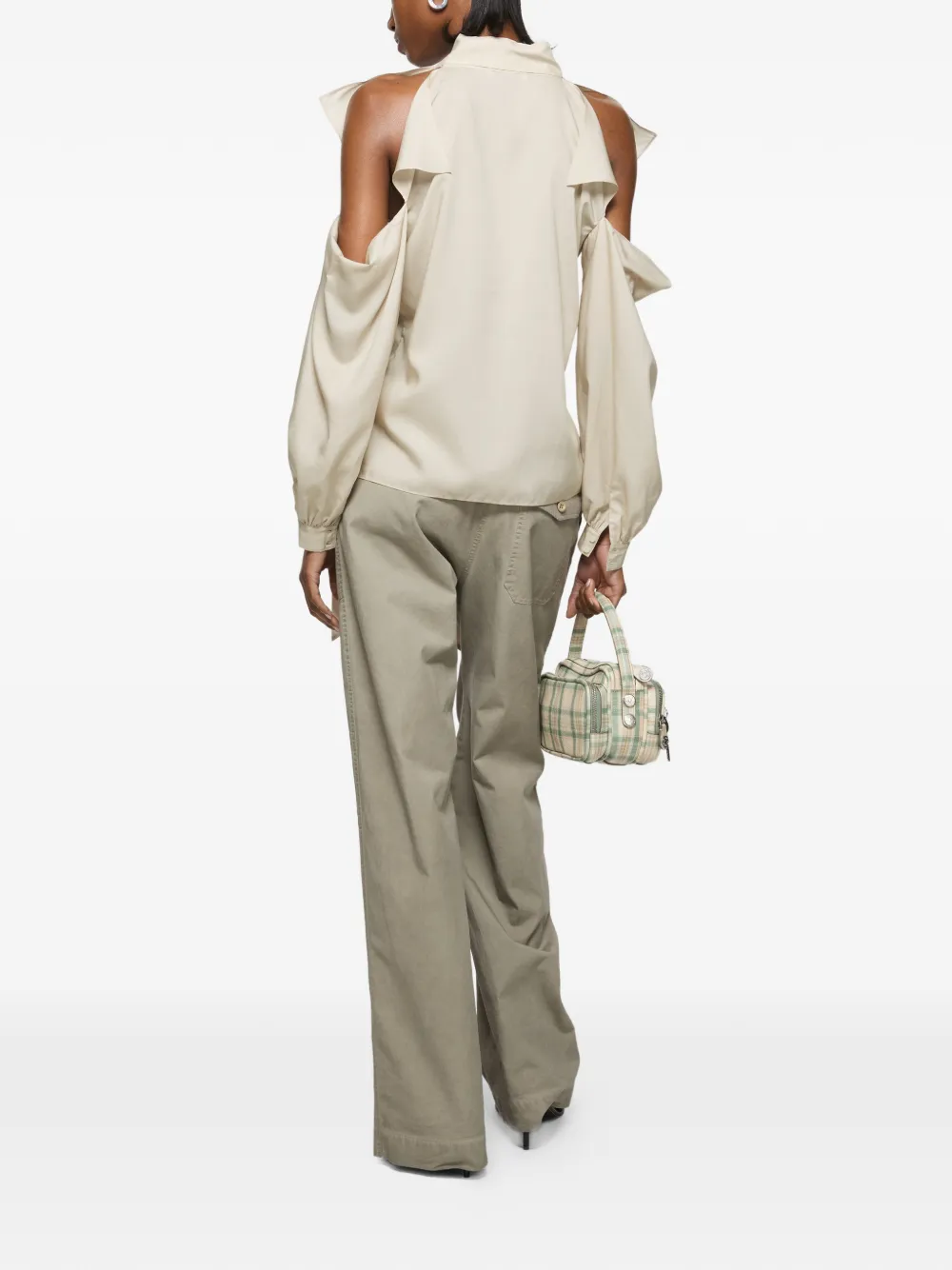 Acne Studios Twill broek met ceintuur Groen