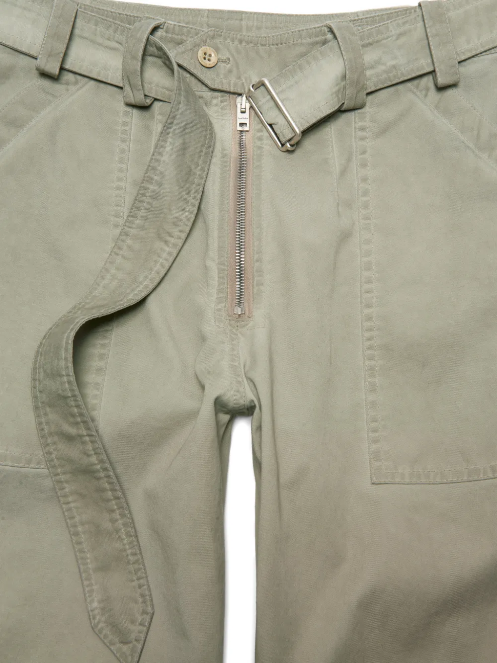 Acne Studios Twill broek met ceintuur Groen