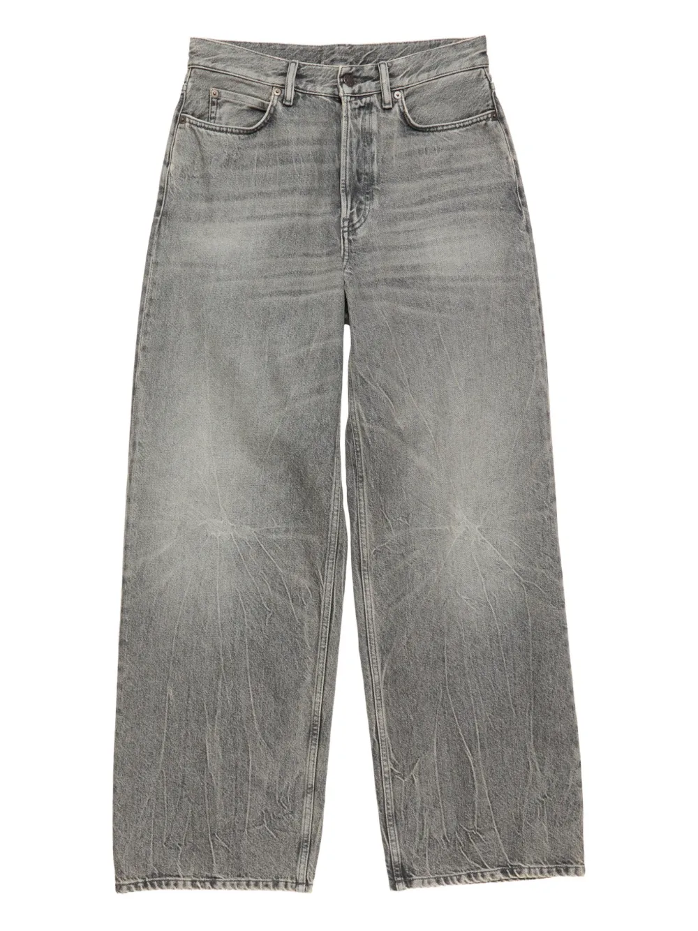Acne Studios Pantaloni denim con applicazione 1981 - Grigio