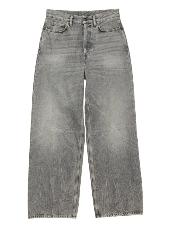 Acne Studios 1981 ロゴパッチ デニムパンツ | グレー | FARFETCH JP