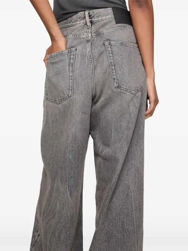 Acne Studios 1981 ロゴパッチ デニムパンツ | グレー | FARFETCH JP