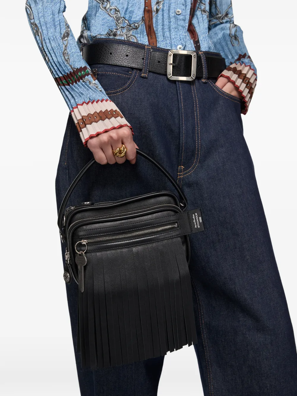 Acne Studios Ring met schakelketting - Goud