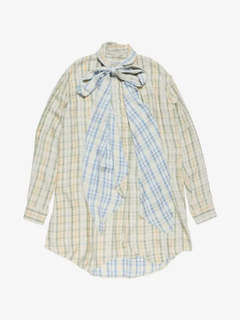 Acne Studios plaid asymmetric shirt