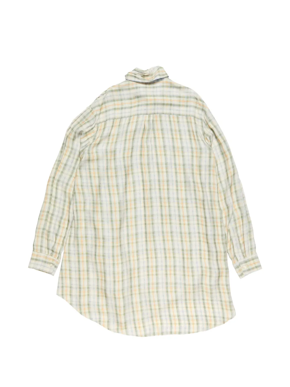 Acne Studios Asymmetrisch geruit blouse Beige