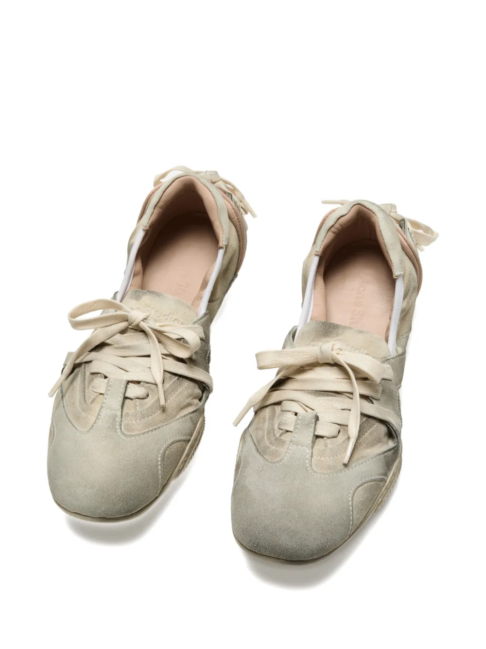 Acne Studios laced leather sneakers Grijs