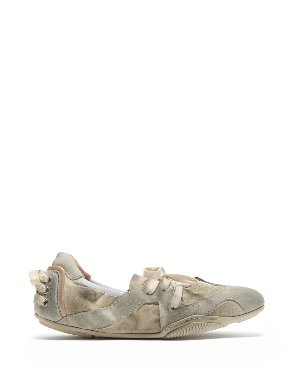 Acne Studios laced leather sneakers - Grau
