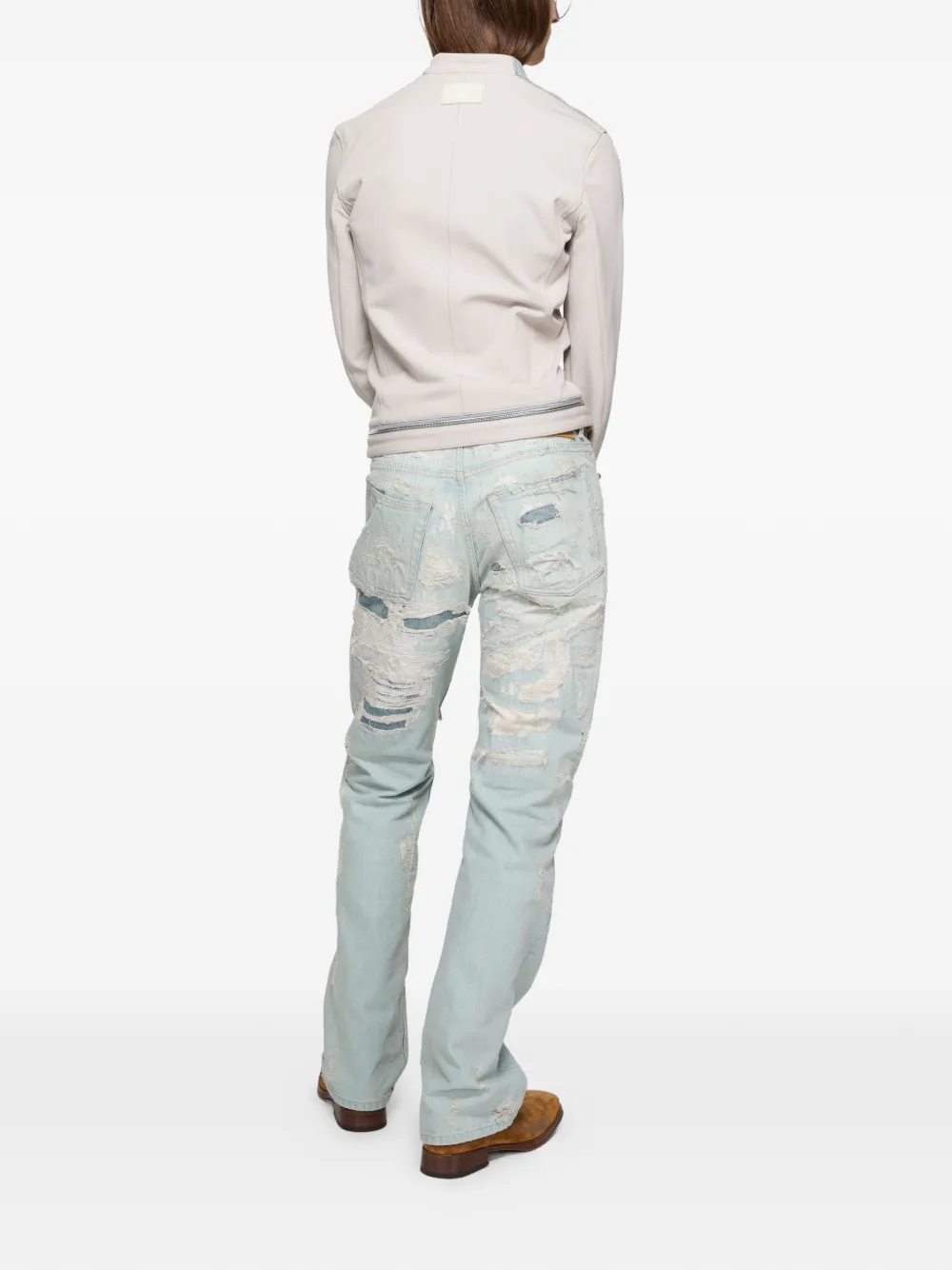  Acne Studios Denim-panel Jacket - Neutrals 